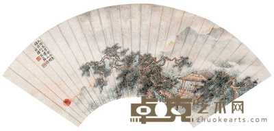 金城 楼前红日 扇面 18×52cm
